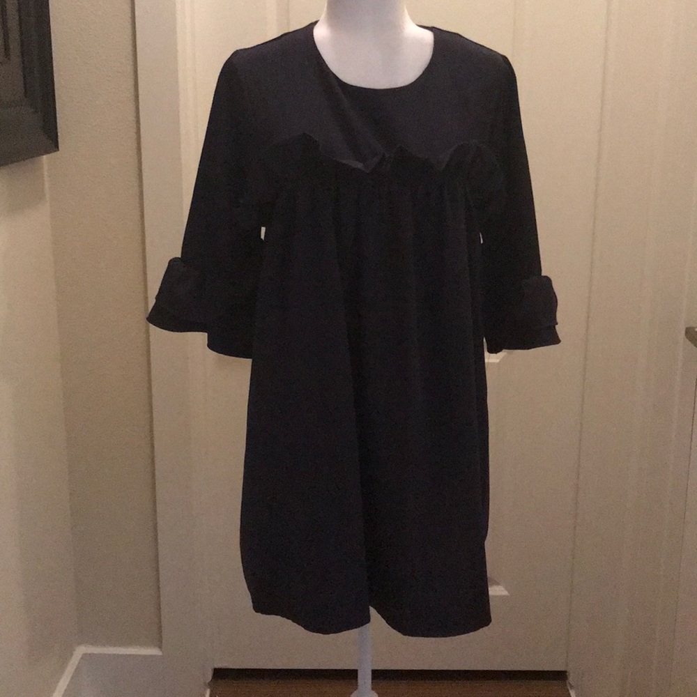 ASOS Navy Mini Dress with Ruffles